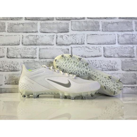 Nike Alpha Huarache 8 Pro LAX Lacrosse Cleats White CW4446-100 Men Size 9.5 NEW